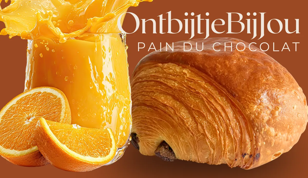 Pain au Chocolat Ontbijt met pain au chocolat en jus d'orange